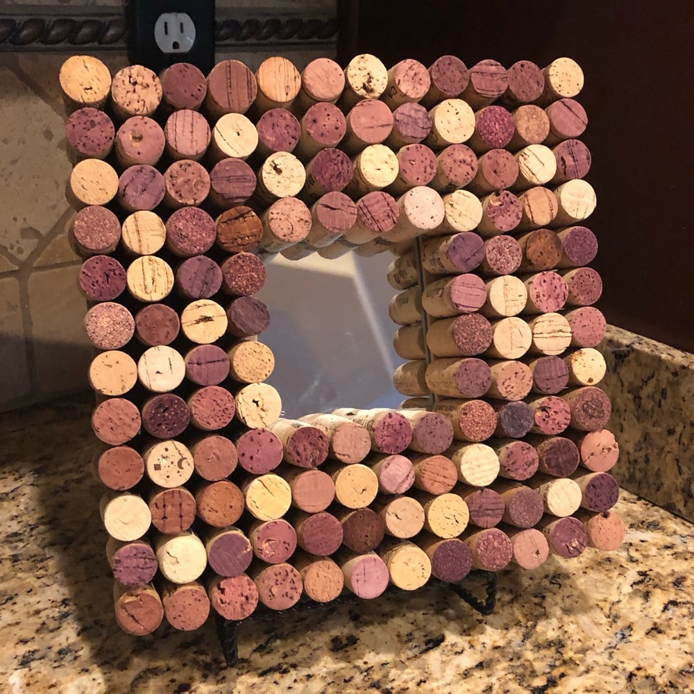 Wine Cork Wall Mirror Art 10x10